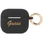 Guess GUA3SSSK AirPods 3 cover black Silicone Vintage Script