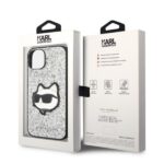 Karl Lagerfeld KLHCP14SG2CPS iPhone 14/ 15 / 13 6,1" silver hardcase Glitter Choupette Patch - imagine 8