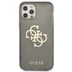Guess GUHCP12LPCUGL4GBK iPhone 12 Pro Max 6,7" black hard case Glitter 4G Big Logo - imagine 3