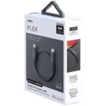 UNIQ Flex Cable USB-C-Lightning 18W nylon 30cm charcoal grey - imagine 2