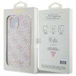 Guess GUHCP15SG4GFPI iPhone 15 / 14 / 13 6.1" pink hard case 4G Metal Gold Logo - imagine 8