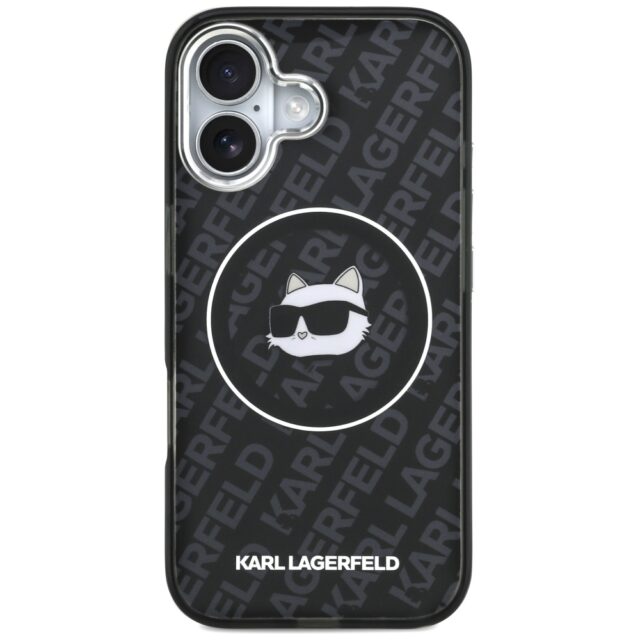 Case Karl Lagerfeld IML Choupette Head   Logo MagSafe for iPhone 17 black - imagine 3
