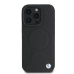 BMW BMHMP16L23RTPK iPhone 16 Pro 6.3" black hardcase Sign Leather Half Textured And Circle Mag - imagine 3