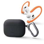 UNIQ Nexo Case AirPods Pro 2 gen + Ear Hooks Silicone charcoal grey - imagine 2