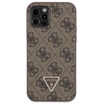 Guess GUHCP12MP4TDSCPW iPhone 12 / 12 Pro 6.1" brown hardcase Crossbody 4G Metal Logo - imagine 3