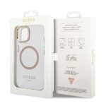 Guess GUHMP14MHTRMD iPhone 14 Plu s/ 15 Plus 6.7" gold hard case Metal Outline Magsafe - imagine 8