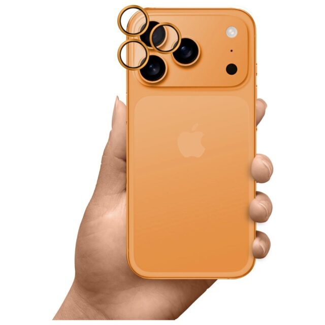 Camera lens protection 3MK HARDY Lens Protection Pro for Apple iPhone 17 Pro / 17 Pro Max orange - imagine 8