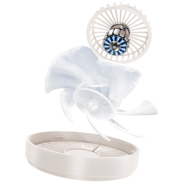 Hand fan USAMS LiFE LU02 black - imagine 8