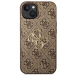 Guess GUHCP14S4GMGBR iPhone 14 / 15 / 13 6.1" brown hardcase 4G Big Metal Logo - imagine 3