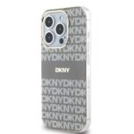DKNY DKHMP15XHRHSEE iPhone 15 Pro Max 6.7" inch beige hardcase IML Mono & Stripe MagSafe - imagine 2