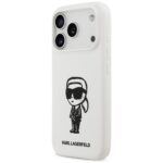 Case Karl Lagerfeld Silicone Karl Sketch & Logo MagSafe for iPhone 17 Pro white - imagine 2