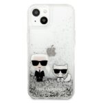 Karl Lagerfeld KLHCP13MGKCS 13 6,1" silver hardcase Liquid Glitter Karl&Choupette - imagine 3