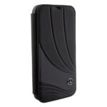Mercedes MEBKP15L8ROLK iPhone 15 Pro 6.1" Black Bookcase Leather Wave Pattern - imagine 5