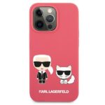 Karl Lagerfeld KLHCP13XSSKCP iPhone 13 Pro Max 6,7" hardcase pink Silicone Karl & Choupette - imagine 3