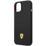 Ferrari FEHCP14SSIBBK iPhone 14 / 15 /13 6.1" black hardcase Silicone Metal Logo - imagine 6