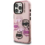Case Karl Lagerfeld IML Multi K&C Head Pattern for iPhone 16 Pro pink - imagine 2