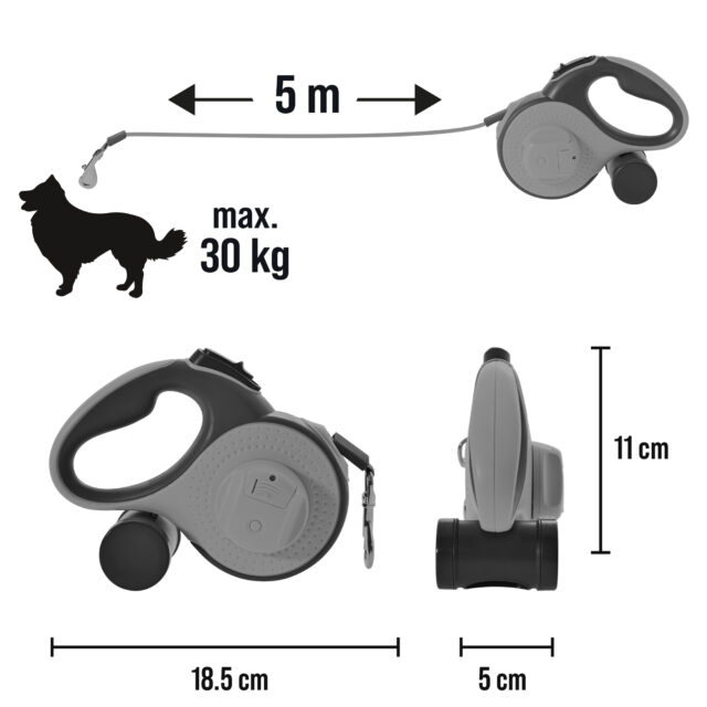 PUPILPLANET SMYCZ AUTOMATYCZNA 5M LED Z POJEMNIKIEM NA WORKI - imagine 4