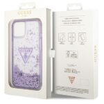 Guess GUHCP14MLFCTPU iPhone 14 Plus / 15 Plus 6.7" purple hardcase Liquid Glitter Palm Coll - imagine 8