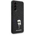 Case Karl Lagerfeld Fixed Glitter Ikonik Logo Metal Pin for Samsung Galaxy A56 black - imagine 3