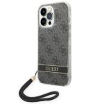 Guess GUOHCP14LH4STK iPhone 14 Pro 6,1"black hardcase 4G Print Strap