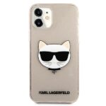Karl Lagerfeld KLHCP12SCHTUGLGO iPhone 12 mini 5,4" gold hardcase Glitter Choupette - imagine 3