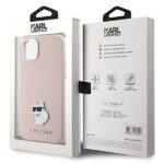 Karl Lagerfeld KLHCP15MSMHCNPP iPhone 15 Plus / 14 Plus 6.7" pink Silicone Choupette Metal Pin - imagine 8