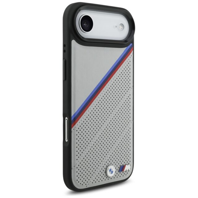 BMW M Tricolor Metal Logo MagSafe Case for iPhone Air Gray - imagine 4