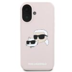 Karl Lagerfeld KLHMP16MSKCHPPLP iPhone 16 Plus 6.7" pink hardcase Silicone Double Heads Print - imagine 3