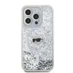 Karl Lagerfeld KLHMP15XLGKISGH iPhone15 Pro Max 6.7" hardcase transparent Liquid Glitter Karl Head M - imagine 3