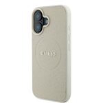 Guess GUHMP16SPGHSMME iPhone 16 6.1" beige hardcase Grained Ring MagSafe - imagine 2