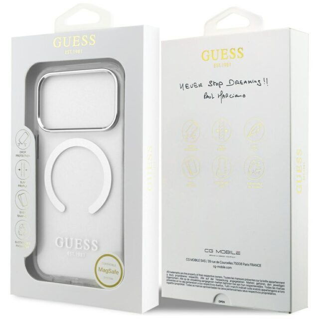 Guess Metal Outline MagSafe case for iPhone 17 Pro silver - imagine 8