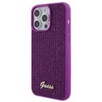 Guess GUHCP15XPMSDGSF iPhone 15 Pro Max 6.7" fuschia hardcase Disco Metal Script - imagine 2