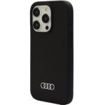 Audi Silicone Case iPhone 15 Pro 6.1" black hardcase AU-LSRIP15P-Q3/D1-BK - imagine 3