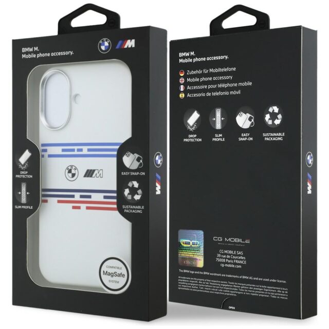 BMW M Silicon Horizontal Line MagSafe Case for iPhone 17 White - imagine 8