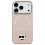 Karl Lagerfeld Choupette Pin MagSafe Case for iPhone 17 Pro Pink - imagine 3