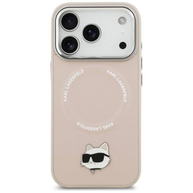 Karl Lagerfeld Choupette Pin MagSafe Case for iPhone 17 Pro Pink - imagine 3
