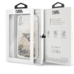 Karl Lagerfeld KLHCI61KSICGO iPhone Xr gold hard case Iconic Liquid Glitter - imagine 7
