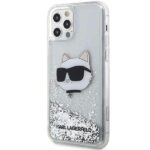 Karl Lagerfeld KLHCP12MLNCHCS iPhone 12/12 Pro 6,1" silver hardcase Glitter Choupette Head - imagine 2