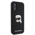 Karl Lagerfeld KLHMP16SSKHPPLK iPhone 16 6.1" black hardcase Silicone Karl Head Print MagSafe - imagine 2