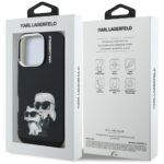 Case Karl Lagerfeld IML Aquarelle Karl   & Choupette & Logo for iPhone 16 Pro black - imagine 8