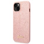 Guess GUHCP14SHGGSHP iPhone 14 / 15 / 13 6.1" pink hard case Glitter Script - imagine 2