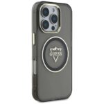 Case Guess IML Metal Mountain Logo MagSafe for iPhone 16 Pro Max black - imagine 4
