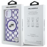 Karl Lagerfeld KLHMP15SHMCKMHU iPhone 15 6.1"purple IML Monogram Karl&Choupette Head MagSa - imagine 8