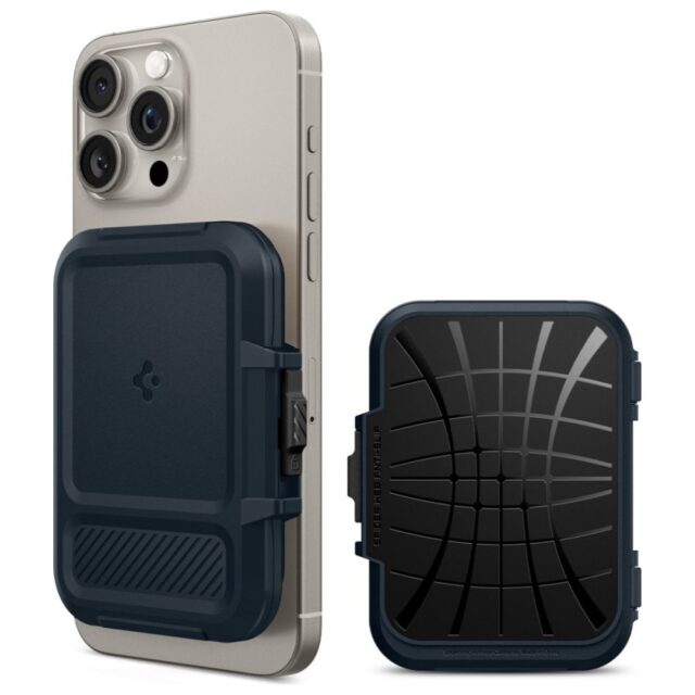 Magnetic wallet Spigen Lock Fit MagSafe metal slate - imagine 2