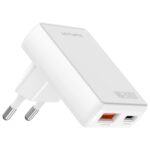 Wall Charger 4smarts FlatPlug Duos 20W GaN USB-C + USB-A white - imagine 3