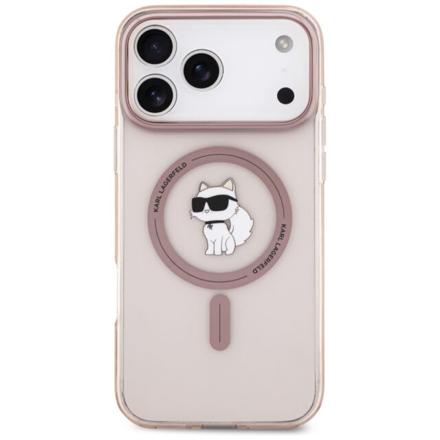 Karl Lagerfeld IML Choupette MagSafe Case for iPhone 17 Pro Max Pink - imagine 3