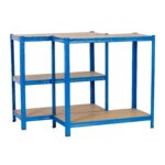Extralink Metal Shelving Unit 180x90x40 Blue - imagine 2