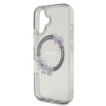 Guess GUHMP16SHFWFCK iPhone 16 6.1" black hardcase IML Flowers Wreath MagSafe - imagine 6