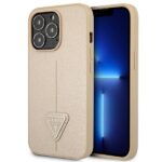 Guess GUHCP13LPSATLE iPhone 13 Pro / 13 6,1" beige hardcase SaffianoTriangle Logo