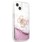 Guess GUHCP13SLG4GPI iPhone 13 mini 5,4" pink hardcase 4G Big Liquid Glitter - imagine 4